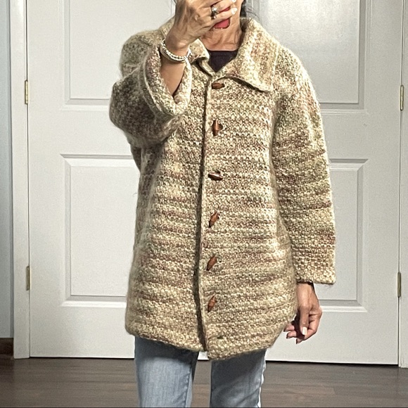 Vintage Handmade Chunky Jacket 3/4 sleeves - Picture 5 of 10